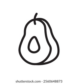 avocado icon Outline vector for web ui