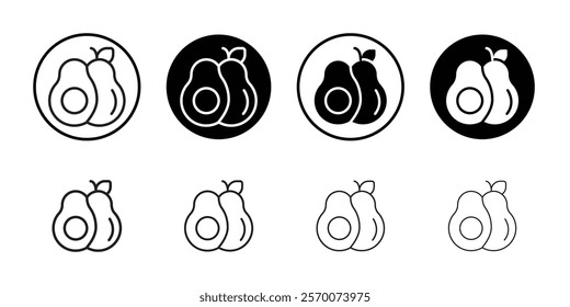 avocado icon Outline vector for web ui