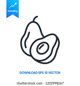 Avocado Icon Outlined Food Fruits