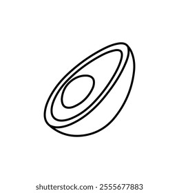 avocado icon set vector art