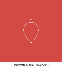 avocado icon. sign design. red background
