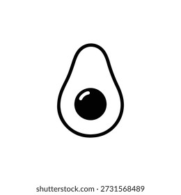 avocado icon silhouette vector illustration black