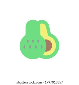 Avocado icon. Simple color vector elements of vegetarian food icons for ui and ux, website or mobile application