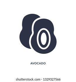 avocado icon. Simple element illustration from fruits concept. avocado editable symbol design on white background. Can be use for web and mobile.