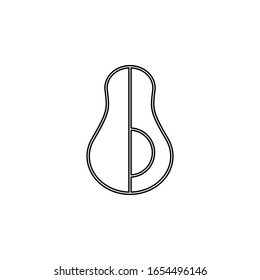 avocado icon. Simple thin line, outline vector of web icons for ui and ux, website or mobile application