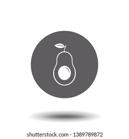 Avocado icon. Single fruit icon.