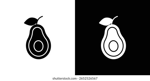 Avocado Symbol-Sammlung. Flache Vektorgrafik.