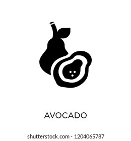 Avocado icon. Avocado symbol design from Fruit and vegetables collection. Simple element vector illustration on white background.