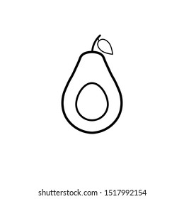 Avocado icon symbol line style