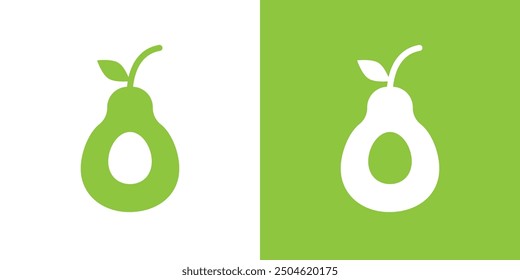 avocado icon Symbol mark in filled style