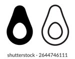 Avocado icon symbol simple design