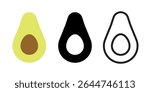 Avocado icon symbol simple design