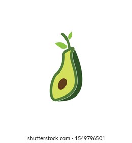 Avocado icon and symbol vector logo  illustration