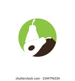 Avocado icon and symbol vector logo  illustration