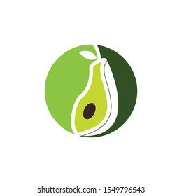 Avocado icon and symbol vector logo  illustration