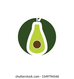 Avocado icon and symbol vector logo  illustration