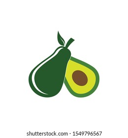 Avocado icon and symbol vector logo  illustration