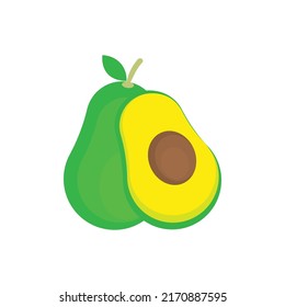 Diseño vectorial de plantilla de icono de aguacate