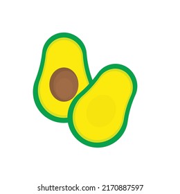 Diseño vectorial de plantilla de icono de aguacate