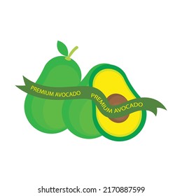 Diseño vectorial de plantilla de icono de aguacate