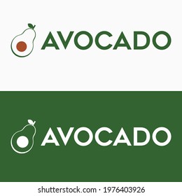 Avocado icon and text for your company's logo