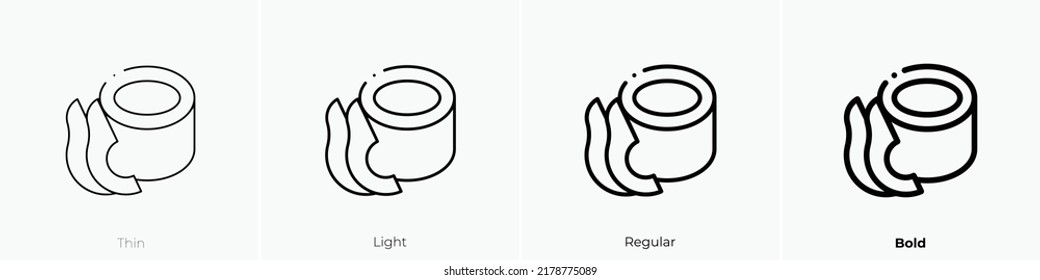avocado icon. Thin, Light Regular And Bold style design isolated on white background