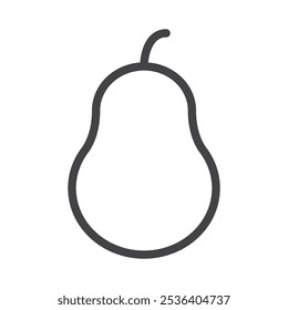 Avocado-Symbol Dünner Umriss Kunstsymbol