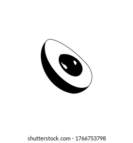 icono del aguacate. con fondo transparente