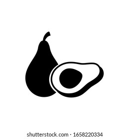 Avocado Ikone trendige flache Design