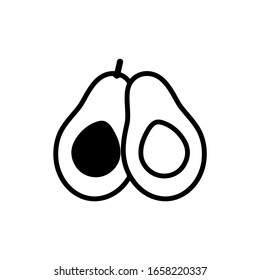 Icono de aguacate diseño plano