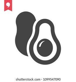 Avocado icon vector