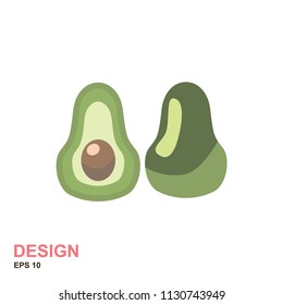 Avocado icon vector