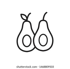 Avocado icon vector design illustration