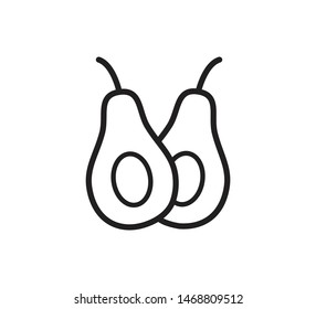 Avocado icon vector design illustration