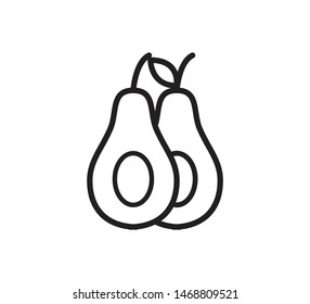 Avocado icon vector design illustration