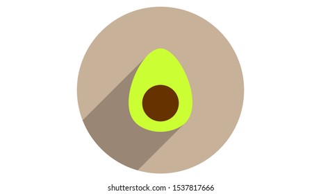 Avocado icon vector design. Simple stylish icons with shadow