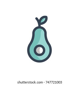 avocado icon vector. avocado icon filled outline style design