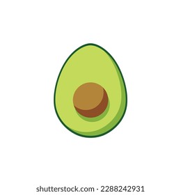 avocado icon vector. avocado fruit in flat design. vector illustration