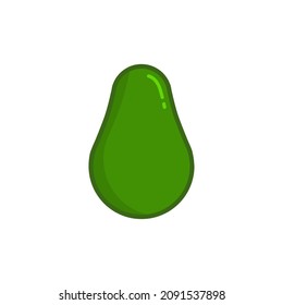 avocado icon vector graphic flat illustration with outline. fit for nutrition and healthy design