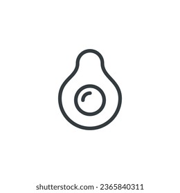 Avocado icon, Avocado vector illustration