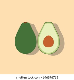 Avocado icon, vector illustration design. Fruits collection.