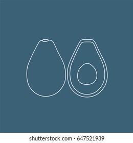 Avocado icon, vector illustration design. Fruits collection.