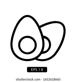 avocado icon vector illustration logo template for many purpose. Isolated on white background.