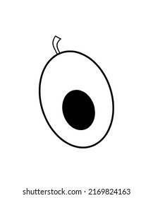 avocado icon vector illustration logo template
