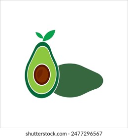 DISEÑO DE SÍMBOLO DE ILUSTRACIÓN VECTORIAL DE AGUACATE
