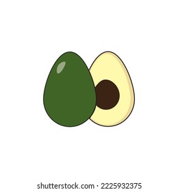 avocado icon vector illustration template design.