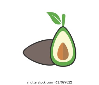 avocado icon vector illustration template