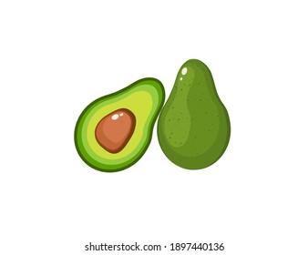 Icono de aguacate. Ilustración vectorial. Vitamina. Dieta