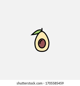 avocado icon vector illustrator sign