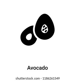 Avocado icon vector isolated on white background, logo concept of Avocado sign on transparent background, filled black symbol